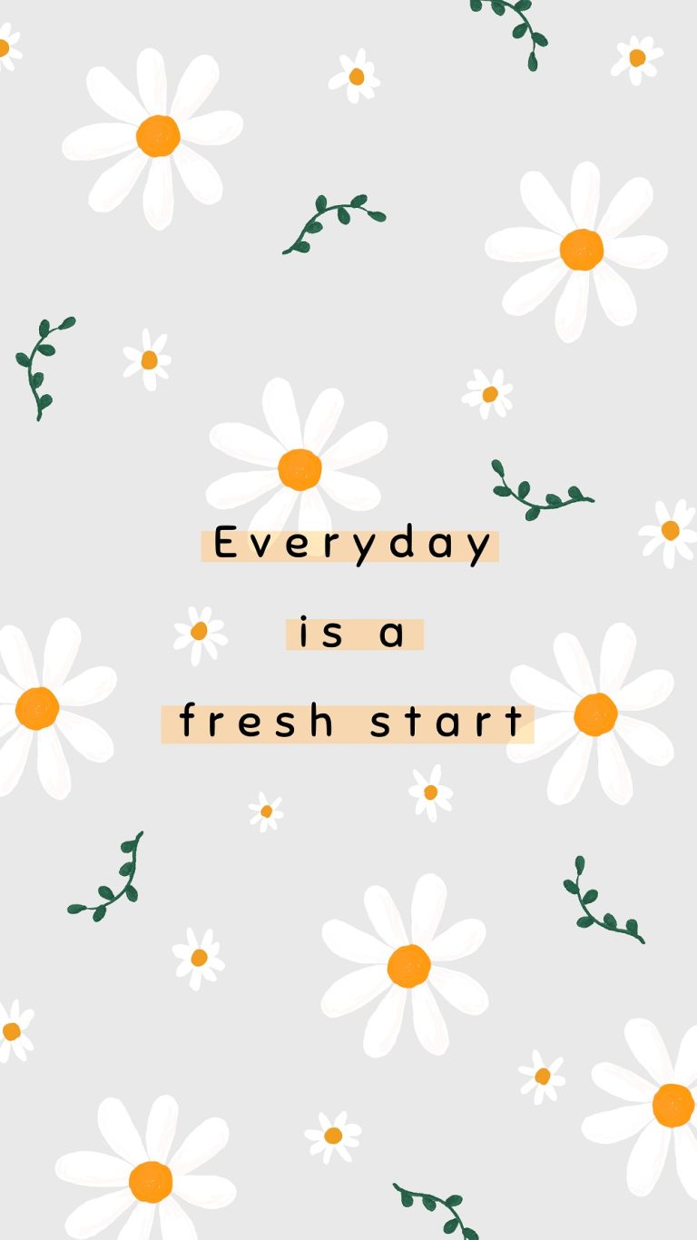Gray Daisy Vector Social Media Story Quote Everyday Is Fresh Start